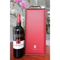 Set quà tặng 1 chai rượu vang Úc Margheria - Hộp GMD Đỏ1
