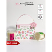 Set Quà Tặng 2 Nến Mini Kèm Túi Xinh Xắn/ Tặng Bạn Bè, Người Yêu