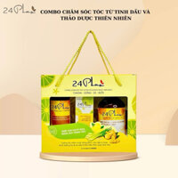 sét quà tặng 20/10-20/11 combo chăm soc tóc thảo dược thiên nhiên 24plus