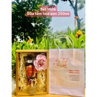 Set Quà Tặng 20/10 Dầu tắm Tesori Hoa sen 250ml (Lotus Flower and Acacia's Milk)