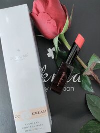 SET QUÀ TẶNG 20/10 NGÀY PHỤ NỮ VIỆT NAM - COMBO KEM CHỐNG NẮNG TRANG ĐIỂM SAKURA CC CREAM 40ML + SON DƯỠNG MÔI KHÓA MÀU COLLAGEN SAKURA YUMIES (MÀU TÙY CHỌN)