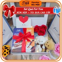 Set Quà tặng Cửa sổ Chocolate 50gr+ 2 Gấu |Quà tặng sinh nhật, Valentine người thương yêu Mix đủ vị socola ngọt ngào,yêu