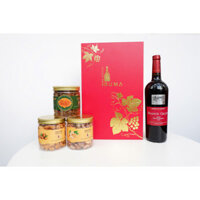 Set quà tặng doanh nghiệp rượu vang Pháp Francis Gillot Cabernet Merlot nhập khẩu