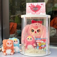 Sét quà tặng gấu bông baby three. quà tặng gấu bông đựng trong hộp mika trong suốt .gáu bông quà tặng valentine,8/3