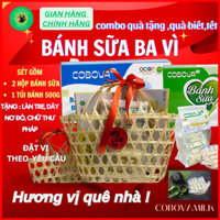 Sét Qùa Tặng, Giỏ Qùa Bánh Sữa Ba Vì COBOVA Qùa Tặng Qùa Biếu Tết 2025 Hương Vị Quê Nhà Ba Vì Milk