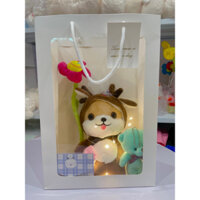 Set quà tặng hoa và gấu bông sinh nhật, kèm đèn led tặng người yêu, bạn thân, quà sinh nhật