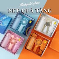 Set quà tặng sang trọng kèm thiệp chúc mừng (Bình giữ nhiệt, khăn, ly nước, quạt cầm tay v.v.) Quà sinh nhật, giáng sinh