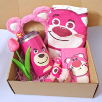 Set quà tặng sinh nhật, valentine cho nữ gấu dâu losto cốc, túi tote tặng ngày lễ, kỉ niệm