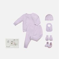 Set quà tặng sơ sinh nhỏ La Pomme Best for Baby màu tím