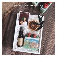 Set quà tặng sự kiện, ngày phụ nữ, giáng sinh, noel độc đáo xà phòng handmade Caccé Home (hộp đôi)
