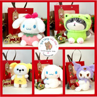 Set Quà Tặng Thú Bông Sanrio Melody, Kuromi, Purin Siêu Hot Tặng Kèm Bó Hoa Kẹo Mút