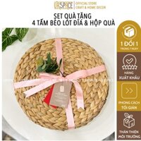 Set quà tặng Valentine 4 tấm lót bàn ăn trang trí decor Ur Space/ Valentine Gift Set of 4 pcs place mat