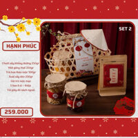 SET QUÀ TẾT 2025 HEATHY FOOD - SET 2 HẠNH PHÚC - Xoài sấy dẻo, Mứt gừng, Trà hoa