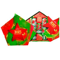 [SET QUÀ TẾT 2025] Set 5 lon bia Heineken tết 225ml-Hoả tốc (Date xa)