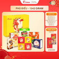 Set Quà Tết Ất Tỵ 2025 - Phù điểu - Bánh Cracker, Bánh quy Tết, Kẹo Tết 1342 gram