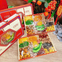 Set Quà Tết, Khay mứt, ômai, các loại hạt túi sách quà tặng sang trong QAFOOD