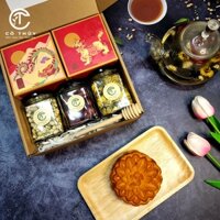 SET QUÀ TẾT TRUNG THU 2025 - Bánh Trung Thu, Trà Thảo Mộc Mix Mật Ong Nguyên Chất Tự Nhiên CTG305