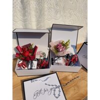 Sét Quà Valentine, 8/3 (Túi + hộp + hoa + rơm thiệp đèn) - Sami Flower