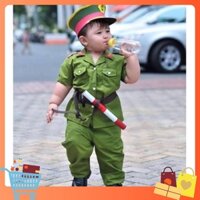 Set quần áo công an hình sự trẻ em đầy đủ phụ kiện