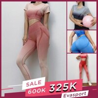 Set quần áo GymShark Version 2 tập gym, yoga , earobic, zumb vải dệt kim, co giãn thoáng mát, mặc tôn dáng, nâng vòng 3