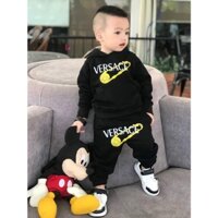 Set quần áo hoodie Versace kim băng cho bé , bộ áo nỉ có mũ trẻ em unisex, GonZ_kid