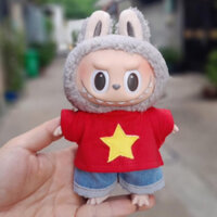 Set quần áo kèm nón lá cờ đỏ sao vàng dành cho Labubu