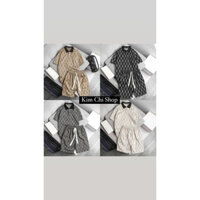 Set quần áo nam nữ BC cổ polo vải thun lạnh