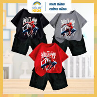 Set quần áo người nhện SPlDER MAN cho bé trai 2-8 tuổi (9-24kg), áo thun cộc tay kèm quần short siêu chất | ĐỨC TRÍ KIDS