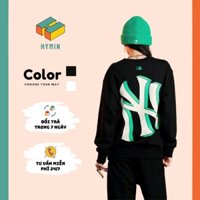 Set quần áo nỉ nam nữ, Set Sweater M.L.B, Bộ quần áo thu đông nữ NY Monogram SW06 - HyMin Clothes