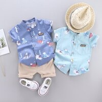 Set Quần Áo Sơ Mi Bé Trai Zata Kids Mùa Hè Quần Áo Trẻ Em Hàn Quốc Bé Trai Sành Điệu