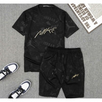 Set quần áo vải thun nam nữ Nike phong cách thể thao cá tính năng động