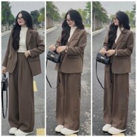 SÉT QUẦN DÀI ÁO BLAZER TAY DÀI, SÉT VEST ĐI LÀM, SÉT ĐI LÀM, SÉT ĐI CÔNG VIỆC LỊCH SỰ