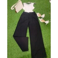 sét quần dài ống rộng lưng cao size M (2hand)