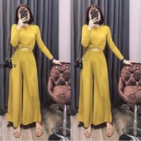 Sét quần dài phối áo chéo eo