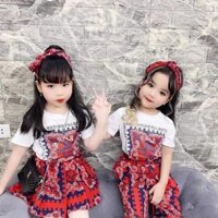 Sét quần hoặc váy lanh cho bé gái 8-18kg