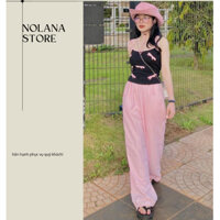 Set quần jogger áo barbie, bộ quần áo phối hồng đen barbie xinh xắn đáng yêu, đi học đi chơi cho nữ, đơn giản trẻ trung