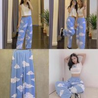 Set Quần Jogger Kèm Áo Croptop , Croptop Thêu Bướm kèm Quần Sky X015