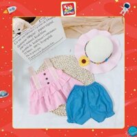Set quần kaki & áo sát nách cho bé gái (Nặng 8-22kg, cao 80-120cm) (VN0004)