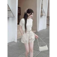 SÉT QUẦN KAKI PHỐI ÁO REN TỔ ONG( ÁO 2 LỚP CÓ LÓT)