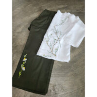 SET QUẦN LỤA VÀ ÁO THÊU CHO PHỤ NỮ TRUNG NIÊN