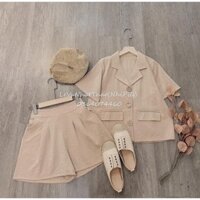 SET QUẦN SHORT + ÁO CỔ VEST