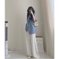Set quần trắng + áo blazer