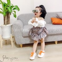 Sét quần váy áo trễ vai