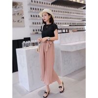 Set quần xếp ly + áo thun Quảng Châu y hình