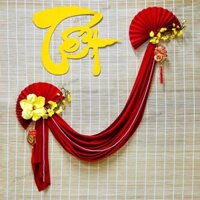 Set Quạt SET04 Kèm Phụ Kiện Trang Trí Tết Mừng Năm Mới Decor Tết