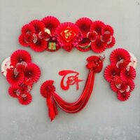 Sét quạt trang trí đầy đủ 4 combo như hình