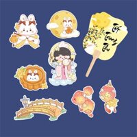 Set que cắm giấy TT -Thỏ vàng quạt ba tiêu - TẾT TRUNG THU (combo 2)