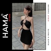 Sét quyến rũ HAMA STORE H23 - Rút cổ vịt & quần fom A, có lót quần