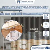Set ray trượt, móc treo và nẹp bằng nhựa dùng cho rèm giường, màn, rido nhiều cỡ tiện lợi