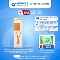 Set Refill Bộ Tinh Dầu Khuếch Tán Thơm Phòng Hakugen Earth Sukki-Ri Nhật Bản Hương Nắng Hạ Tinh Khôi